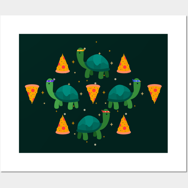 Turtles & Pizza Wall Art by BadOdds